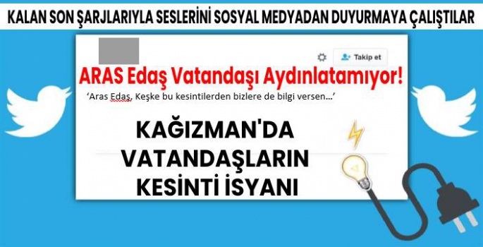 ARAS Edaş Vatandaşı Aydınlatamıyor!