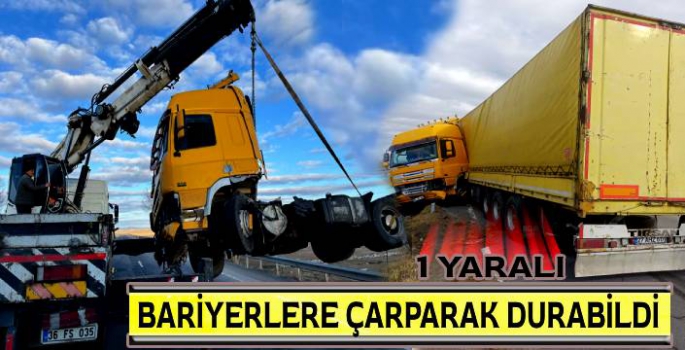 Bariyerlere Çarparak Durabildi: 1 Yaralı