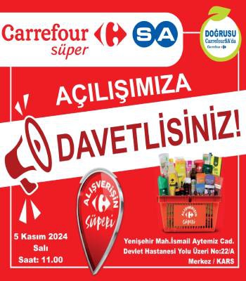 CarrefourSA Kars Mağazası 5 Kasım'da Hizmetinizde