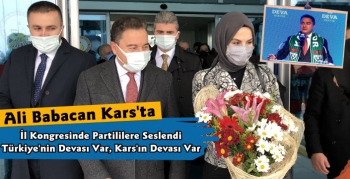 DEVA Partisi Genel Başkanı Ali Babacan Kars'ta