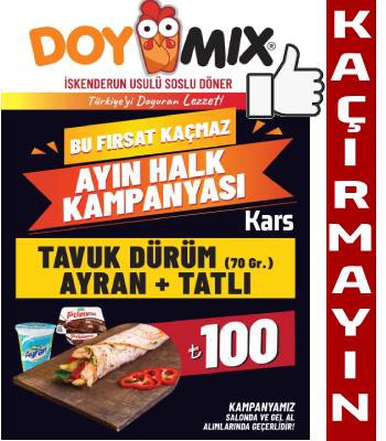 Doymix Kars Şubesi Lezzeti Kampanyayla Buluşturdu, Kaçırmayın!