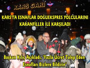 Kars'ta Esnaflardan Doğuekpres Misafirlerine Karşılama