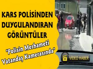 İzle Gurur Duy! Kars'ta Polis Ekiplerinden Duygulandıran Davranış