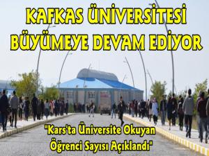 Kafkas Üniversitesi Büyümeye Devam Ediyor