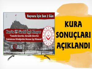 Kars'a Alınacak 19 Personel İçin Kura Sonuçları Açıklandı