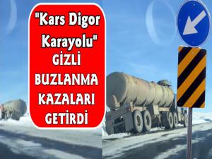 Kars Digor Karayolunda Tırlar Devrdildi