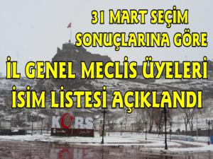 Kars İl Genel Meclis Üyeleri Belli Oldu