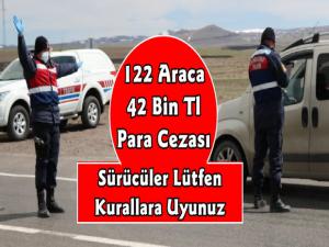 Kars Jandarmadan 122 Araca 42 Bin Lira Para Cezası