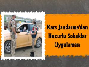 Kars Jandarmadan Huzurlu Sokaklar Uygulaması