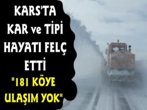 Kars'ta 181 Köy Yolu Ulaşıma Kapandı