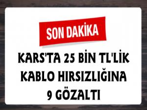 Karsta 25 Bin TL'lik Kablo Çalan Hırsızlar Yakalandı