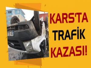 Kars Kavşağında Trafik Kazası!