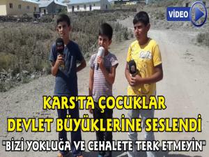 Kars'ta Çocuklar Yollarının Yapılmasını İstiyor