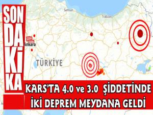 Kars'ta İki Deprem Meydana Geldi