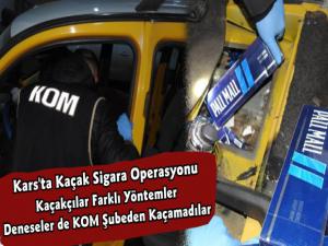 Kars'ta KOM Şubeden Kaçak Sigara Operasyonu