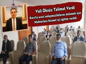 Kars'ta Muhtarlara Arazi Anlaşmazlıkları Konusunda Eğitim