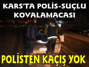 Kars'ta Polis Suçlu Kovalamacası