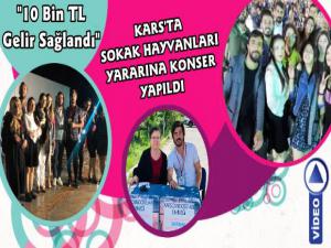 Kars'ta Sokak Hayvanları İçin Yapılan Konserden 10 Bin TL Gelir Elde Edildi