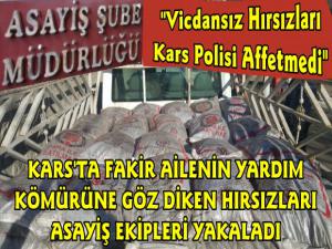 Kars'ta Yardım Kömürü Çalan Hırsızlar Yakalandı, 3 Gözaltı