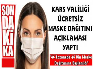 Kars Valiliği'nden Ücretsiz Maske Açıklaması