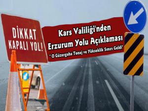 Kars Valiliği'nden Yol Güzergahı Açıklaması