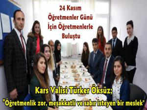 Kars Valisi Türker Öksüz'den 24 Kasım Öğretmenler Günü Ziyareti