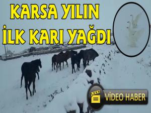 Karsa Yılın İlk Karı Yağdı