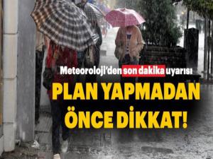 Meteorolojiden Sağanak Yağış Uyarısı