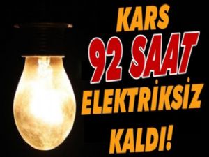 Kars temmuzda 92 saat elektriksiz kaldı!