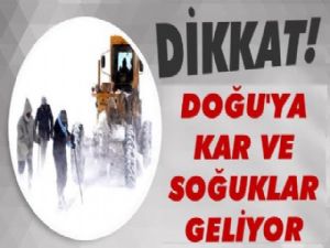 Dikkat! Doğu'ya kar ve soğuklar geliyor