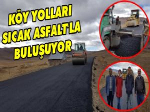 Kars İl Özel İdareden Köy Yollarına Sıcak Asfalt