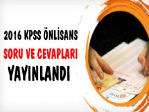 KPSS Önlisans soru ve cevapları yayımlandı