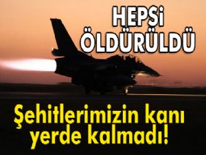 Şehitlerimizin kanı yerde kalmadı!