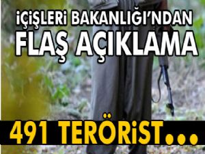 İçişleri Bakanlığı Öldürülen Terörist Sayısını Açıkladı