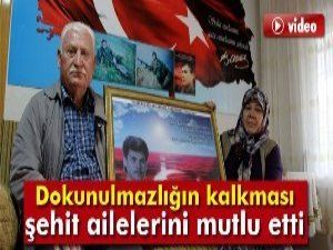 Dokunulmazlık kalktı, şehit aileleri mutlu oldu