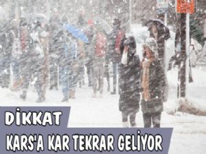 Kars'a Meteorolojiden Kar Uyarısı