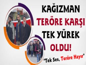 Kağızman'da 'Teröre Hayır' Yürüyüşü