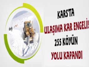 Kars'ta Kar 255 Köyü Ulaşıma Kapattı