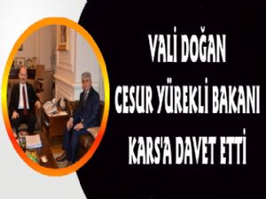 Vali Doğan İç İşleri Bakanını Kars'a Davet Etti