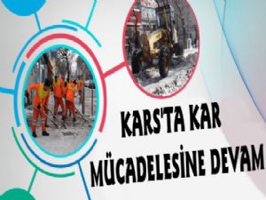 Kars Belediyesi Kar Mücadelesine Devam Ediyor