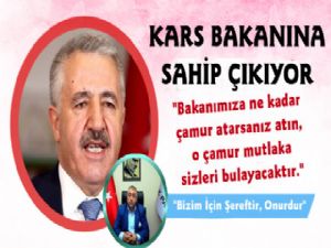 Kars'tan Bakan Arslan'a Tam Destek