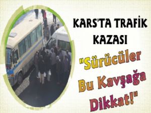 Kars'ta Dolmuş Kaza Yaptı