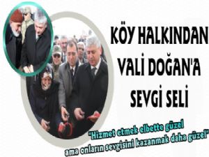 Vali Doğan'a Köy Halkından Sevgi Seli