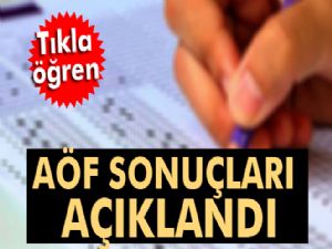 AÖF sınav sonuçları açıklandı