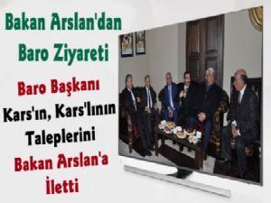 Bakan Arslan Bölge Barosunu Ziyaret Etti