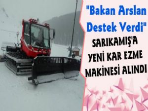 Sarıkamış Kayak Merkezine Yeni Kar Ezme Makinesi Alındı