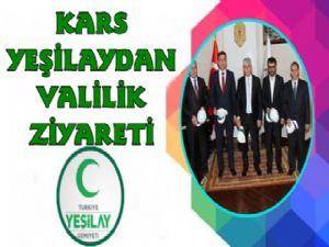 Yeşilay Kars Şubesinden, Vali Doğan'a Ziyaret