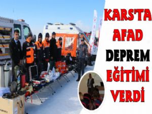 Kars'ta Deprem Eğitimi Verildi