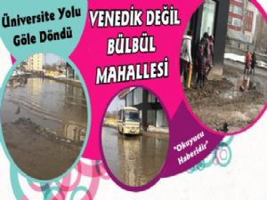 Kars'ta Caddeler Su ve Çamurdan Geçilmiyor