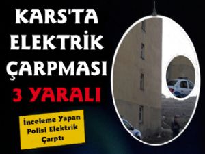 Kars'ta Biri Polis 3 Kişiyi Elektrik Çarptı